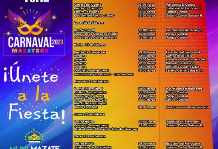 ¡Ven a celebrar el Carnaval Mazateco, Guatemala!