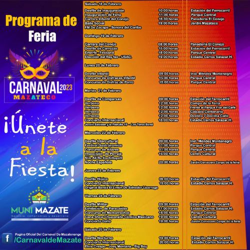 ¡Ven a celebrar el Carnaval Mazateco, Guatemala!
