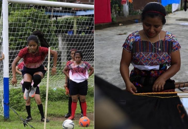 Marta Sac, delantera de Xeyujup destaca por tejer su propio uniforme