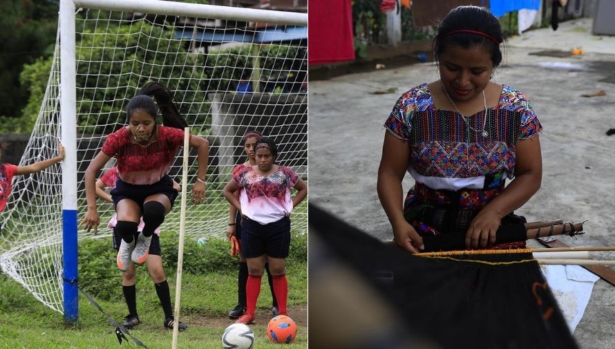 Marta Sac, delantera de Xeyujup destaca por tejer su propio uniforme