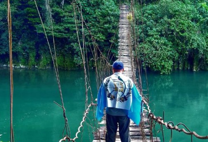 El curioso puente hamaca en Huehuetenango