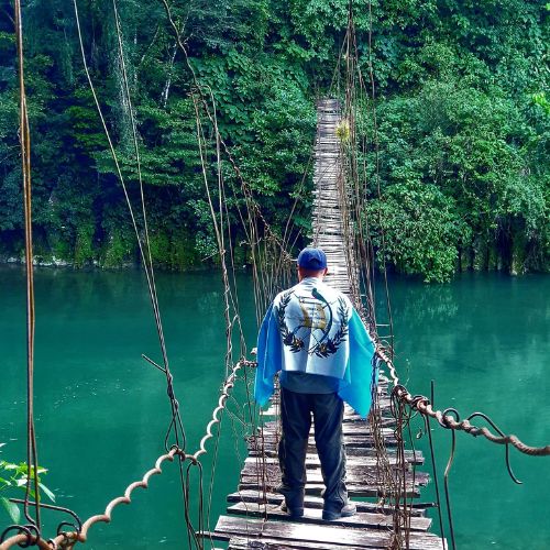 El curioso puente hamaca en Huehuetenango