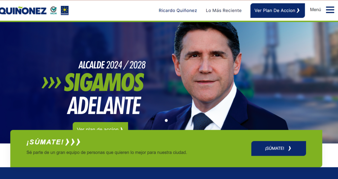 Ricardo Quiñonez lanza sitio web para socializar plan de trabajo