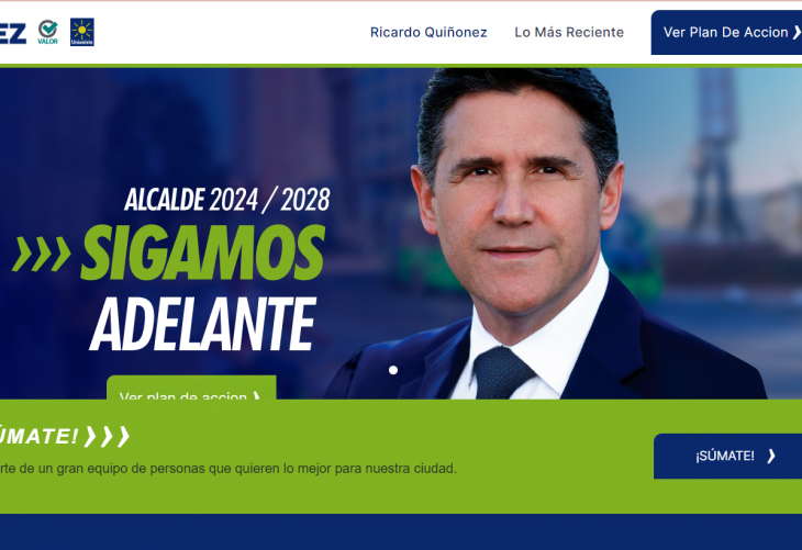 Ricardo Quiñonez lanza sitio web para socializar plan de trabajo