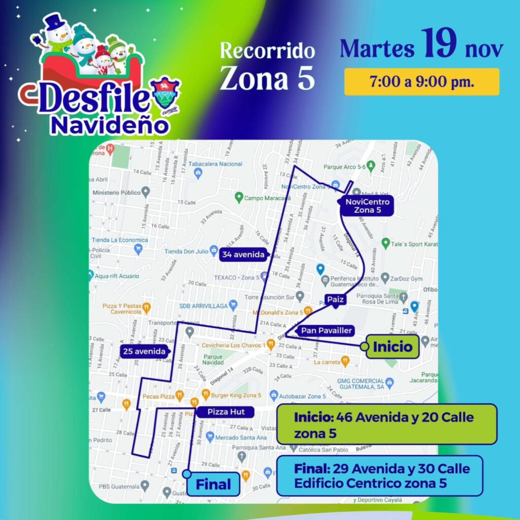 El recorrido navideño, organizado por la municipalidad, liderada por el alcalde Ricardo Quiñónez, llevará alegría y sorpresas.