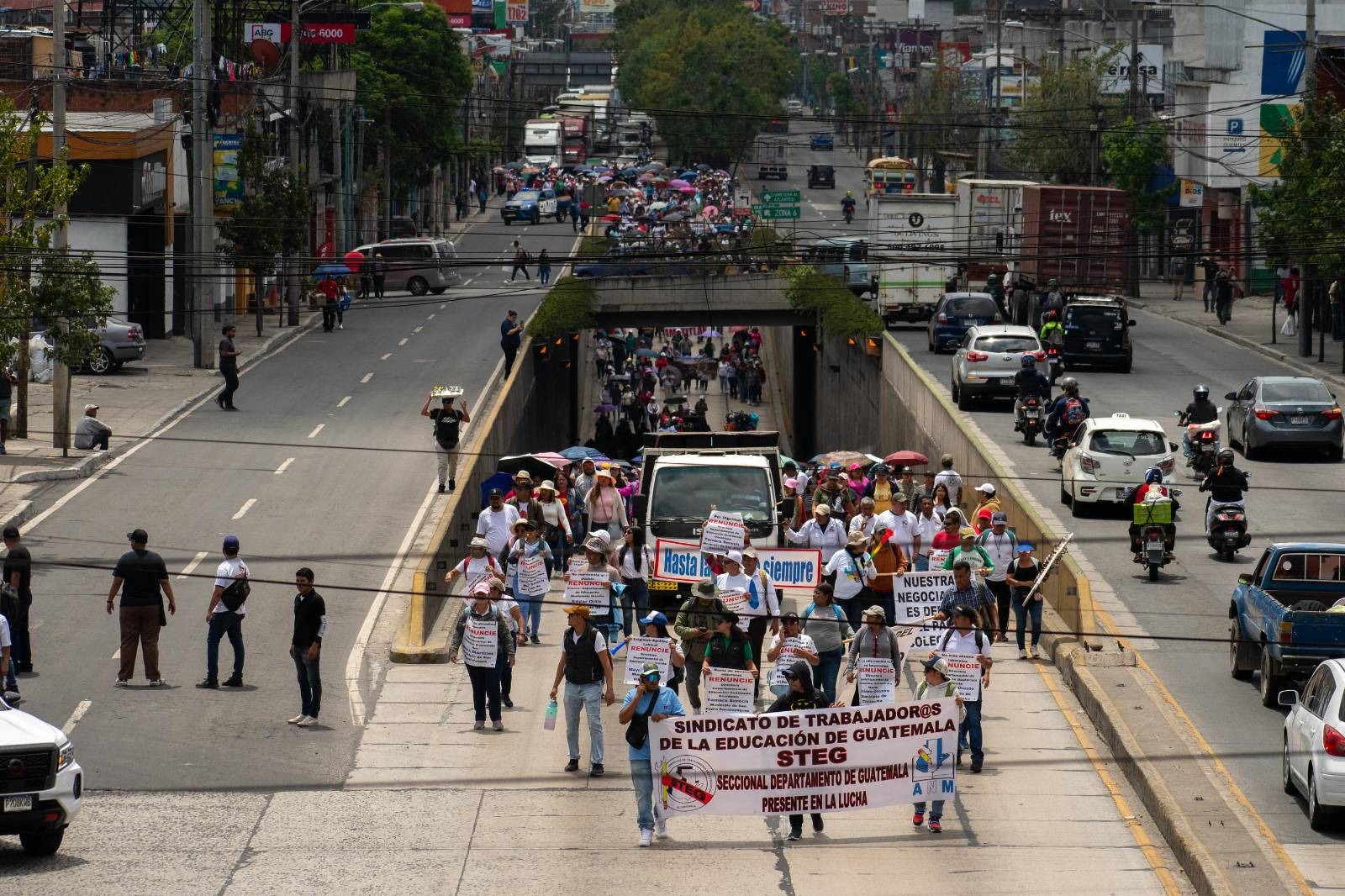 STEG lidera nueva protesta docente: exigen aumento salarial