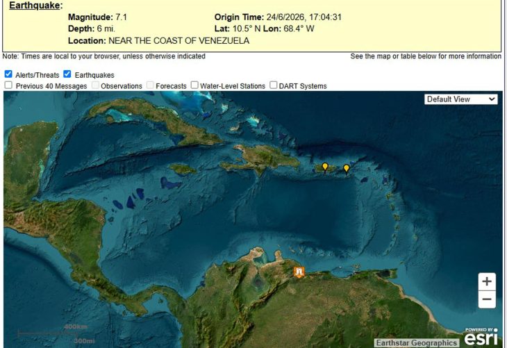 El terremoto en Caracas que alerto de un tsunami