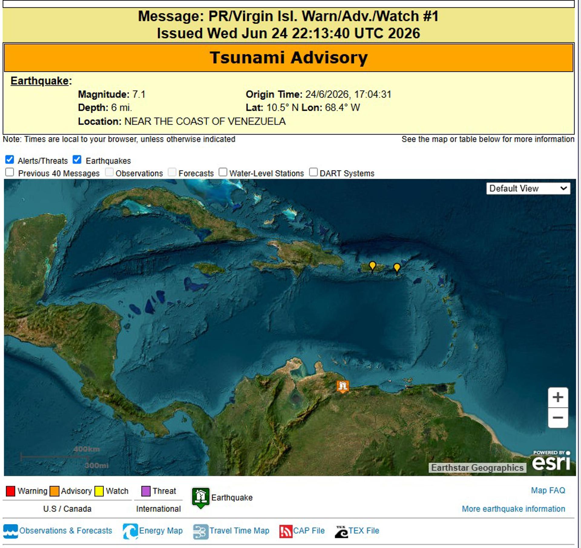 El terremoto en Caracas que alerto de un tsunami