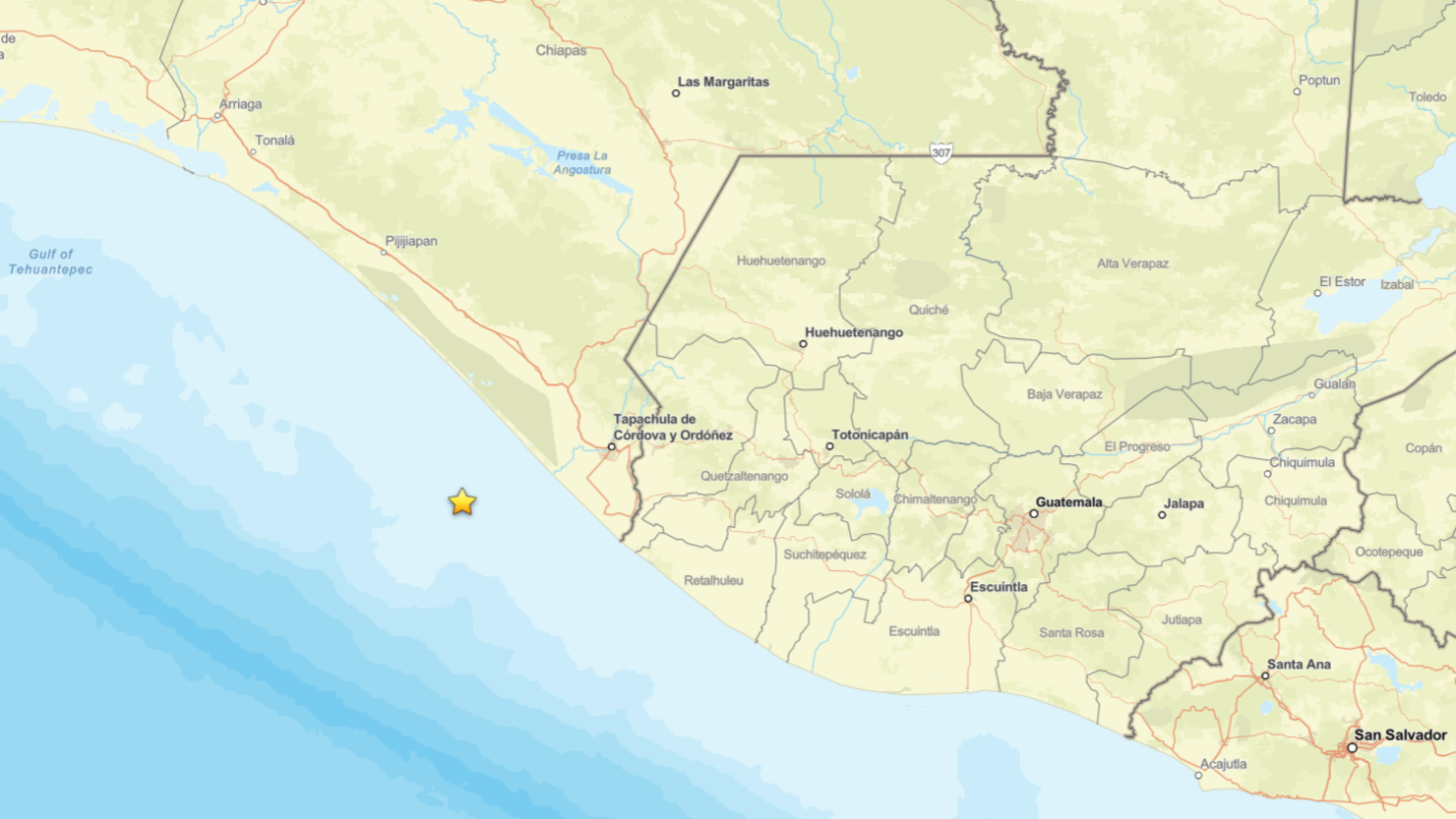 Guatemala activa protocolos por fuerte sismo de 7.4