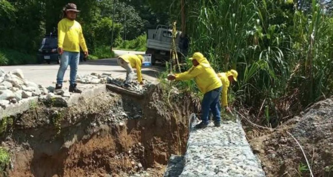 Muro de gaviones protege ruta entre Puente Chasco y La Tinta