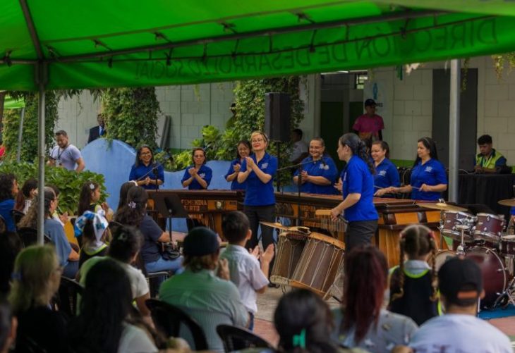 Concierto didáctico de Marimba Femenina alegra a niños